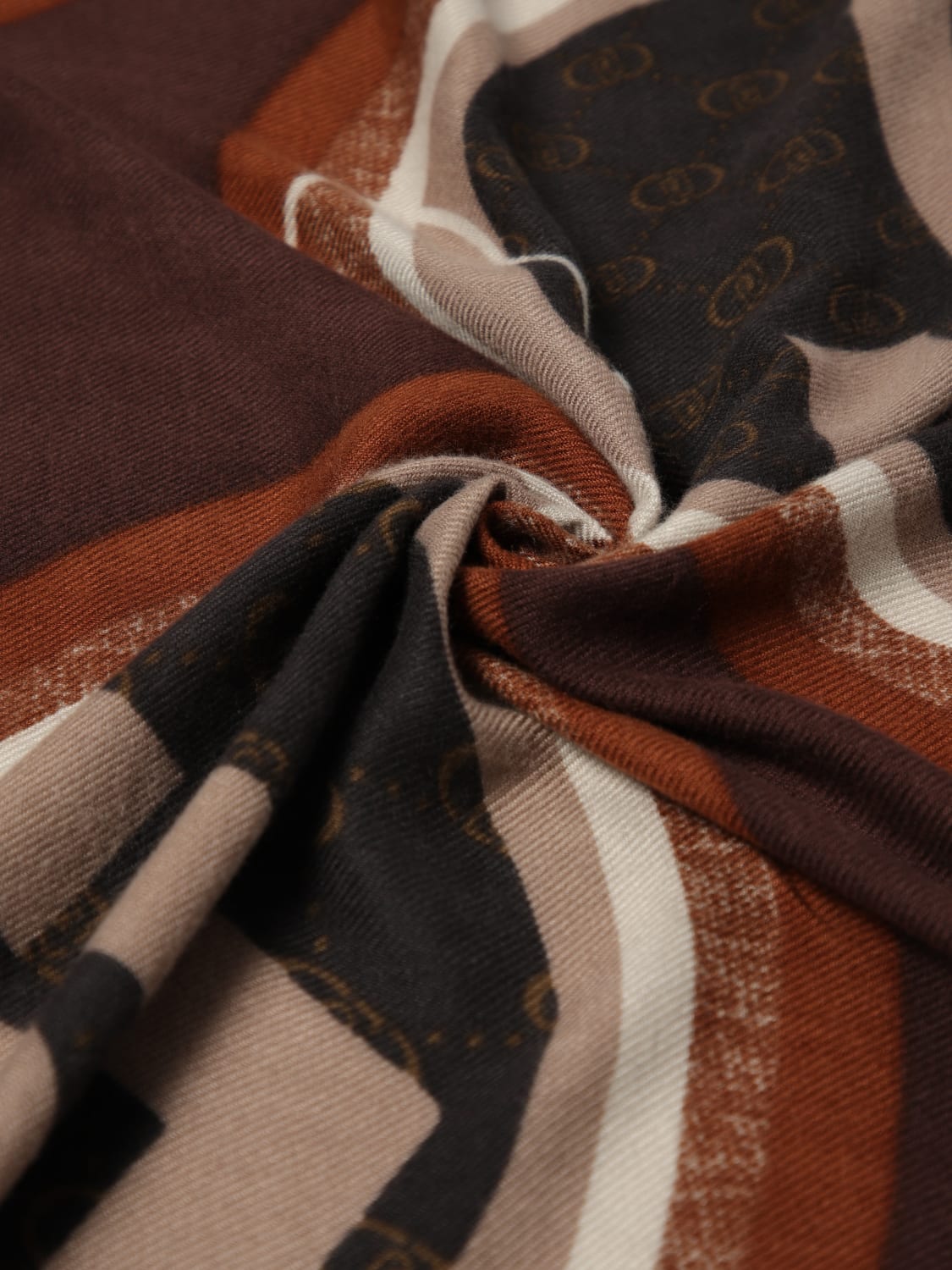 LIU JO SCIARPA: Sciarpa Liu Jo in viscosa stampata , Marrone - Img 3