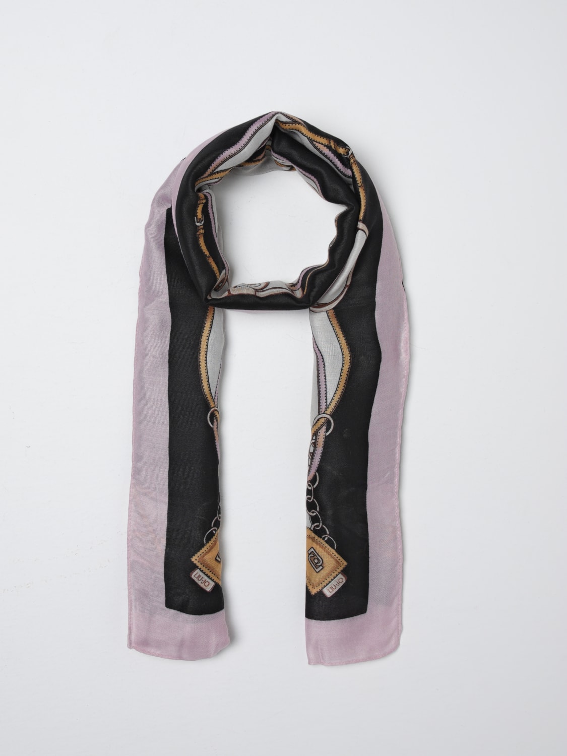 LIU JO SCIARPA: Sciarpa Liu Jo in viscosa jacquard , Nero - Img 2