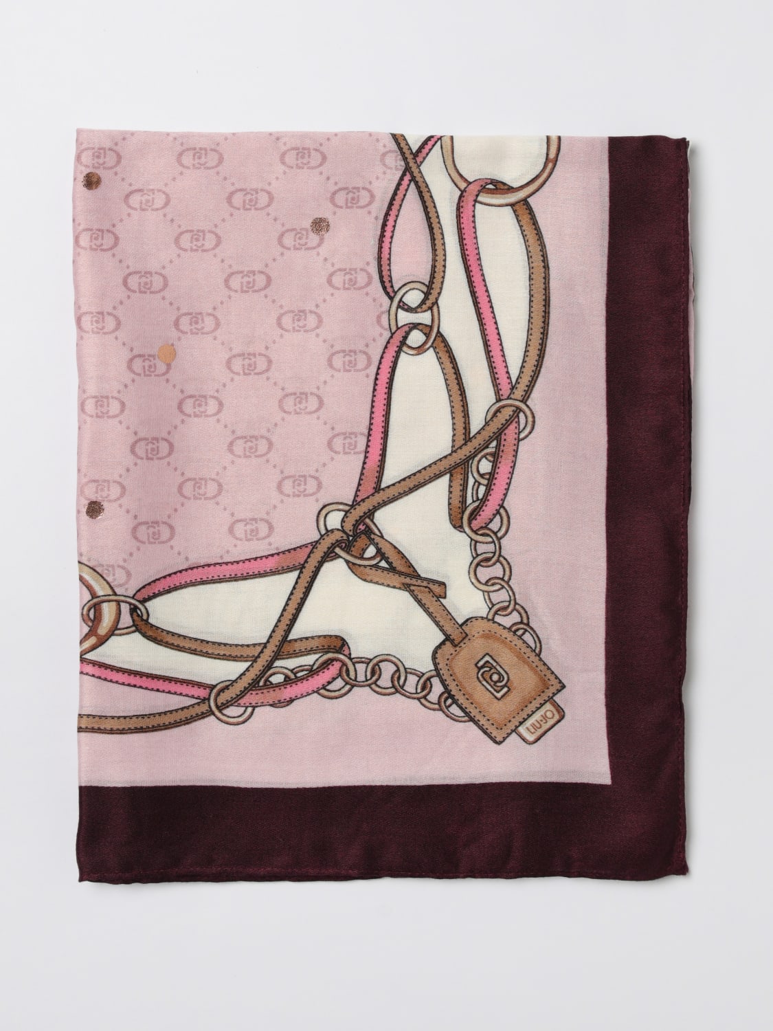 LIU JO SCIARPA: Sciarpa Liu Jo in viscosa jacquard , Viola - Img 1
