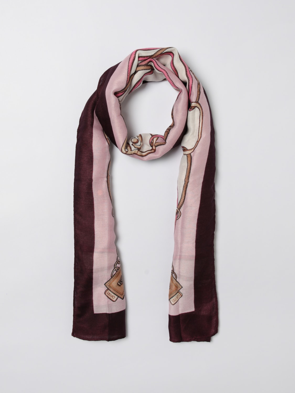 LIU JO SCIARPA: Sciarpa Liu Jo in viscosa jacquard , Viola - Img 2