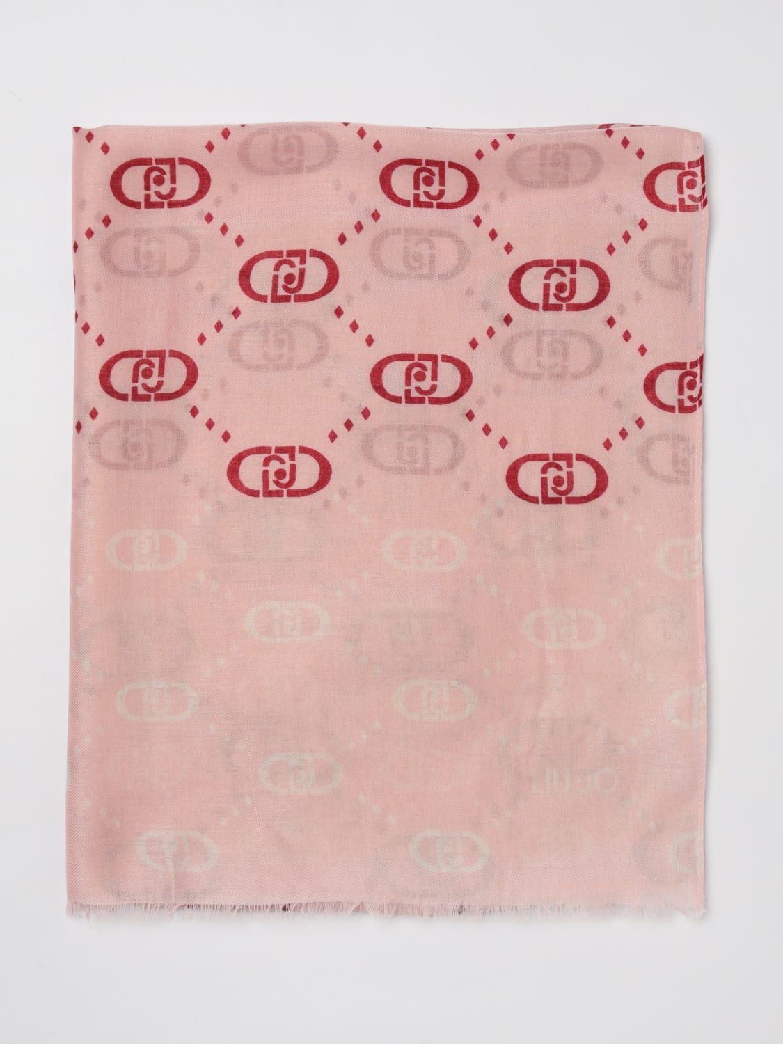 LIU JO SCIARPA: Sciarpa Liu Jo in viscosa con monogram all over , Rosa - Img 1