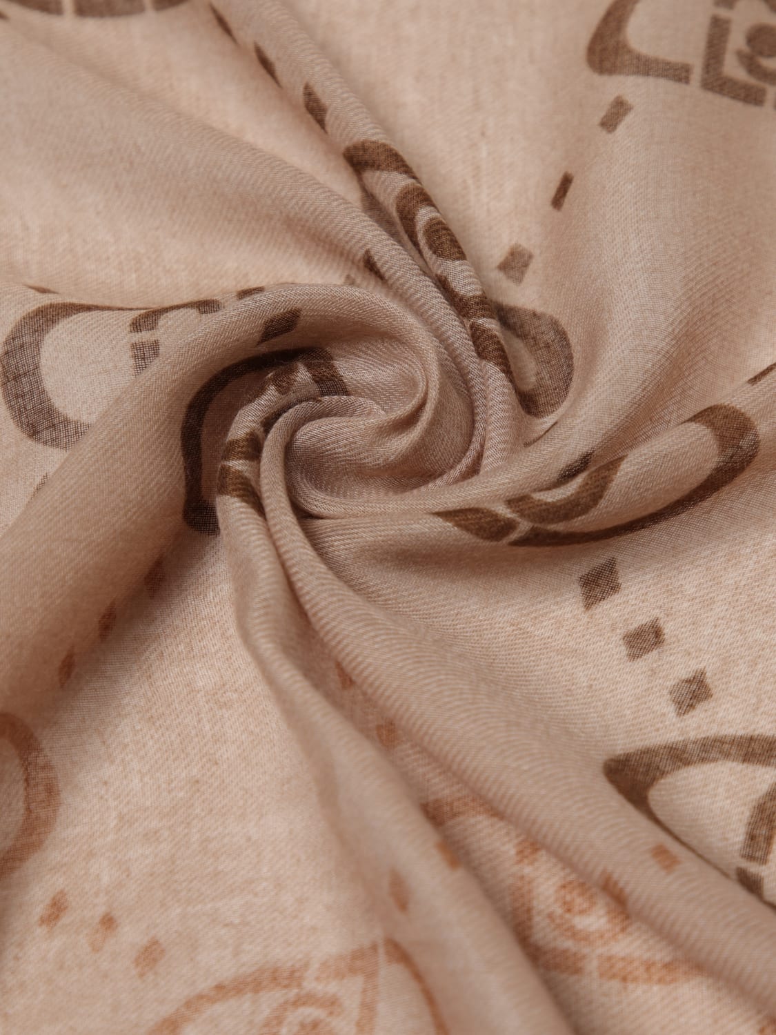 LIU JO SCIARPA: Sciarpa Liu Jo in viscosa con monogram all over , Cammello - Img 3