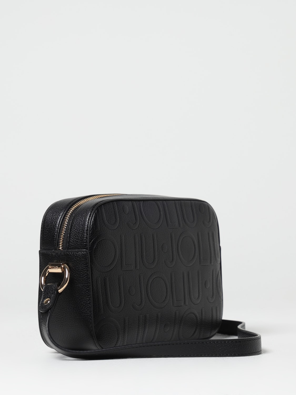 LIU JO BORSA MINI: Borsa Liu Jo in pelle sintetica a grana con logo all over , Nero - Img 2