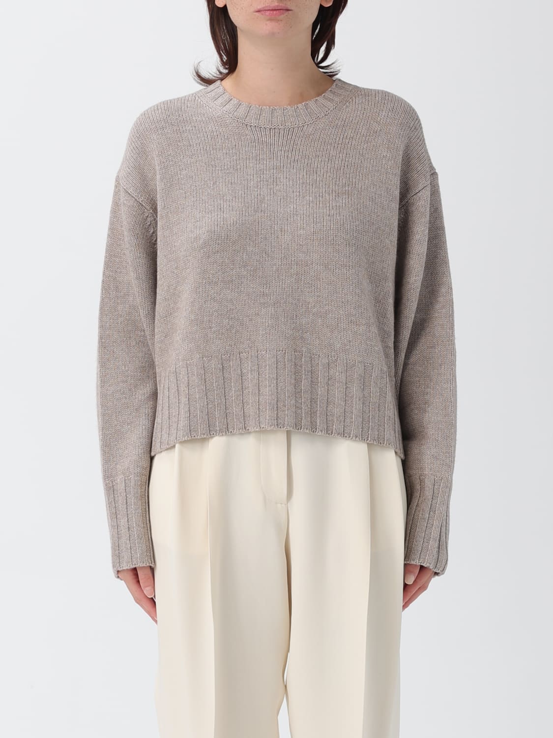 ALLUDE SWEATER: Sweater woman Allude, Beige - Img 1