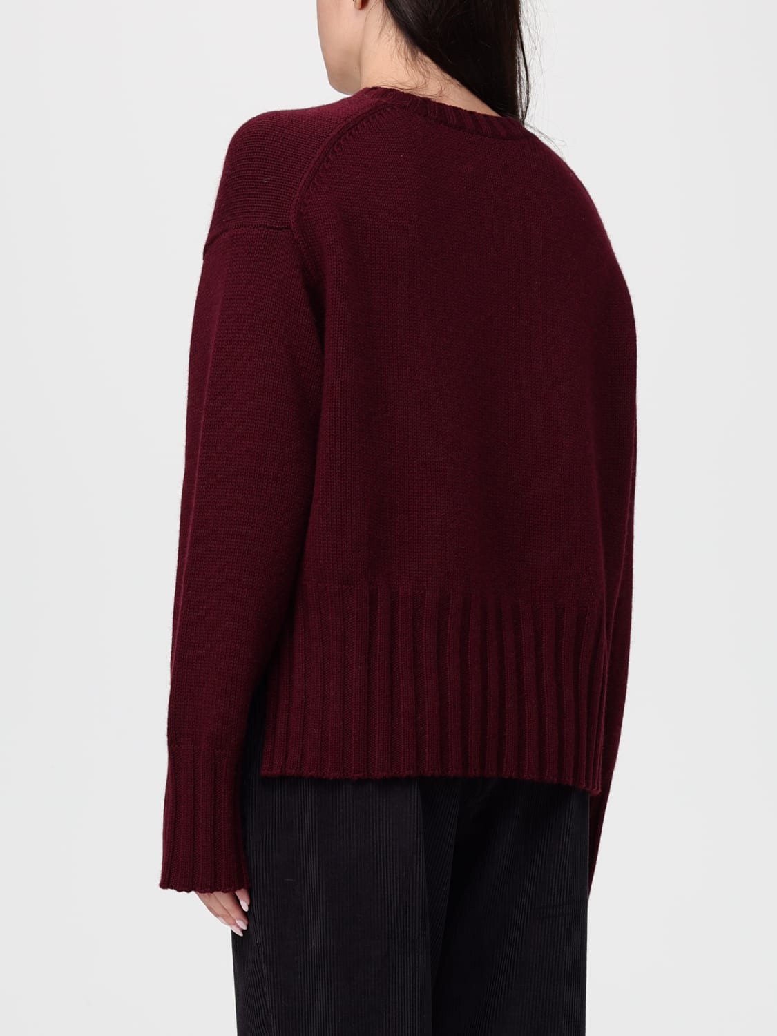 ALLUDE SWEATER: Sweater woman Allude, Burgundy - Img 2