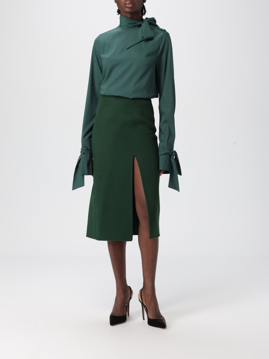 ERMANNO SCERVINO TOP: Shirt woman Ermanno Scervino, Green - Img 2