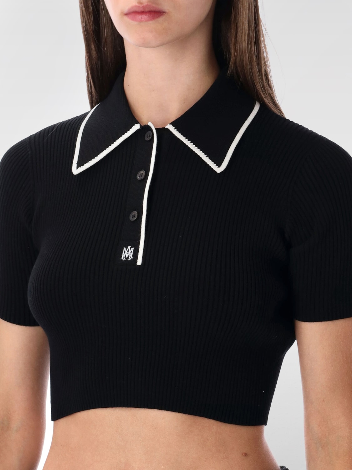 AMIRI POLO SHIRT: T-shirt woman Amiri, Black - Img 3