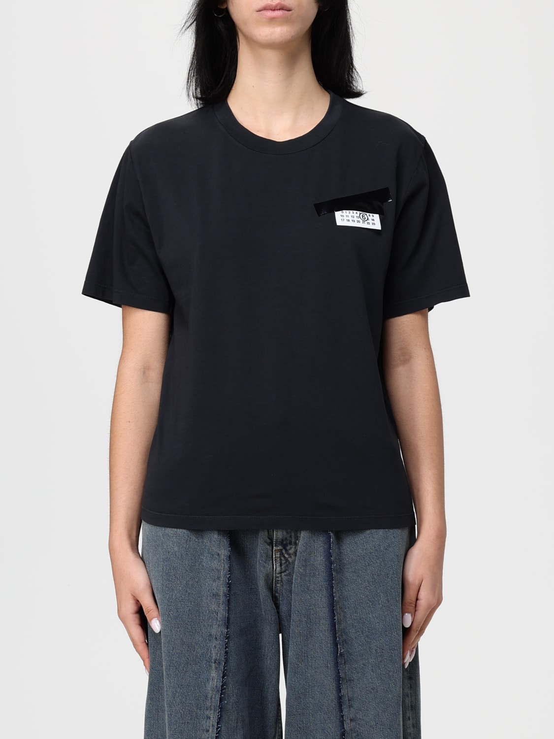 MM6 MAISON MARGIELA T-SHIRT: T-shirt woman Mm6 Maison Margiela, Black - Img 1