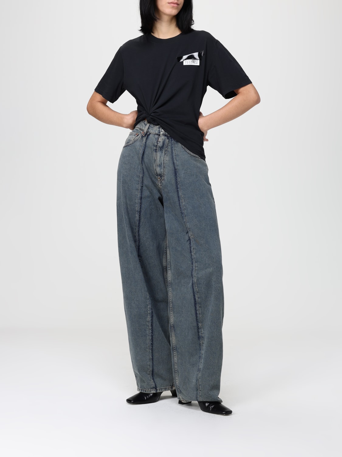 MM6 MAISON MARGIELA T-SHIRT: T-shirt woman Mm6 Maison Margiela, Black - Img 2