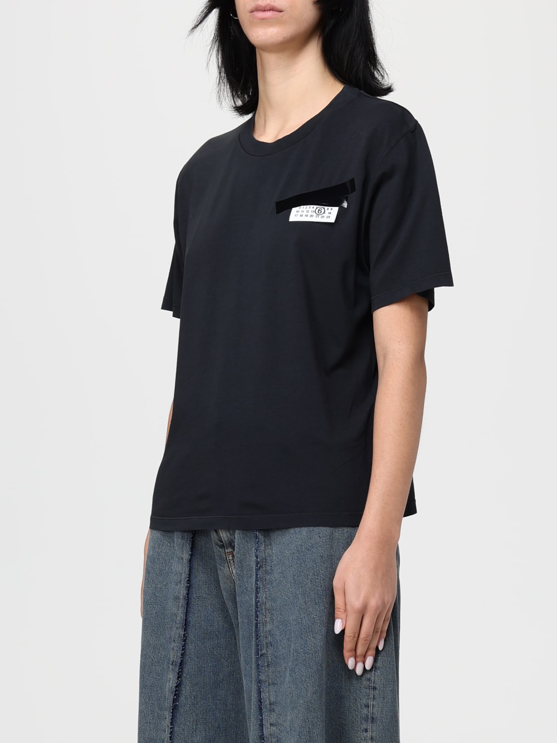 MM6 MAISON MARGIELA T-SHIRT: T-shirt woman Mm6 Maison Margiela, Black - Img 4