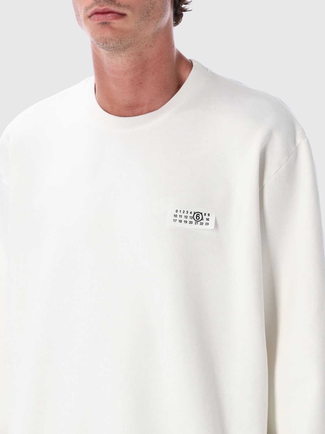 MM6 MAISON MARGIELA 卫衣: 卫衣 男士 Mm6 Maison Margiela, 白色 - Img 3