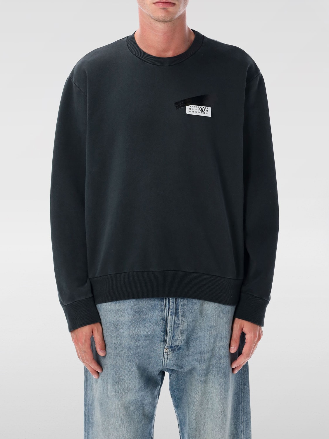 MM6 MAISON MARGIELA SWEATSHIRT: Sweatshirt herren Mm6 Maison Margiela, Schwarz - Img 1