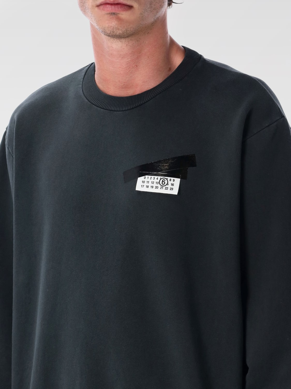 MM6 MAISON MARGIELA SWEATSHIRT: Sweatshirt herren Mm6 Maison Margiela, Schwarz - Img 3