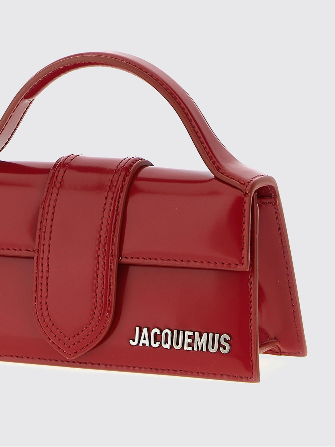 JACQUEMUS BORSA MINI: Borsa Le Bambino Jacquemus in pelle , Rosso - Img 3