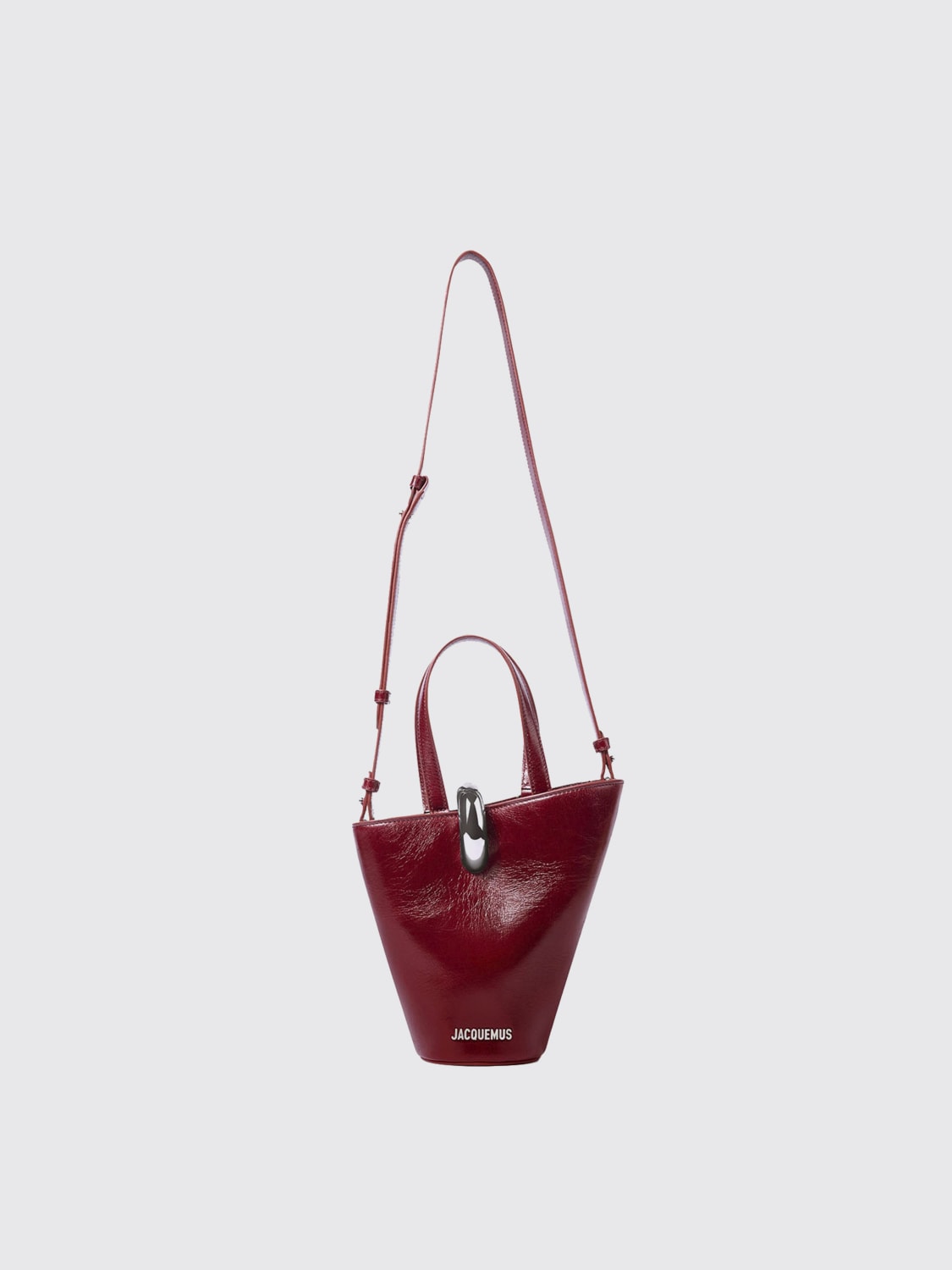 JACQUEMUS HANDBAG: Shoulder bag woman Jacquemus, Burgundy - Img 3
