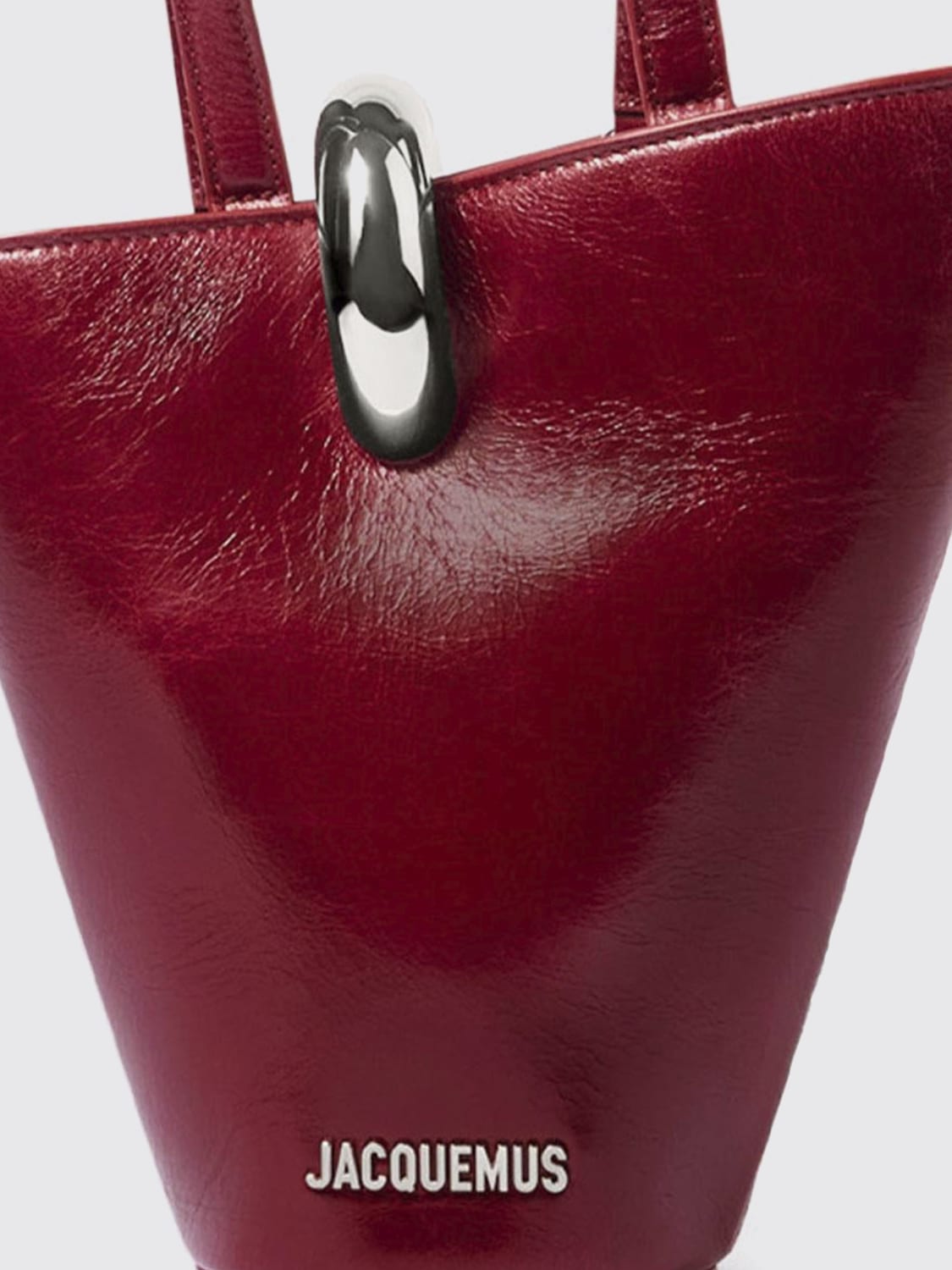 JACQUEMUS HANDBAG: Shoulder bag woman Jacquemus, Burgundy - Img 4