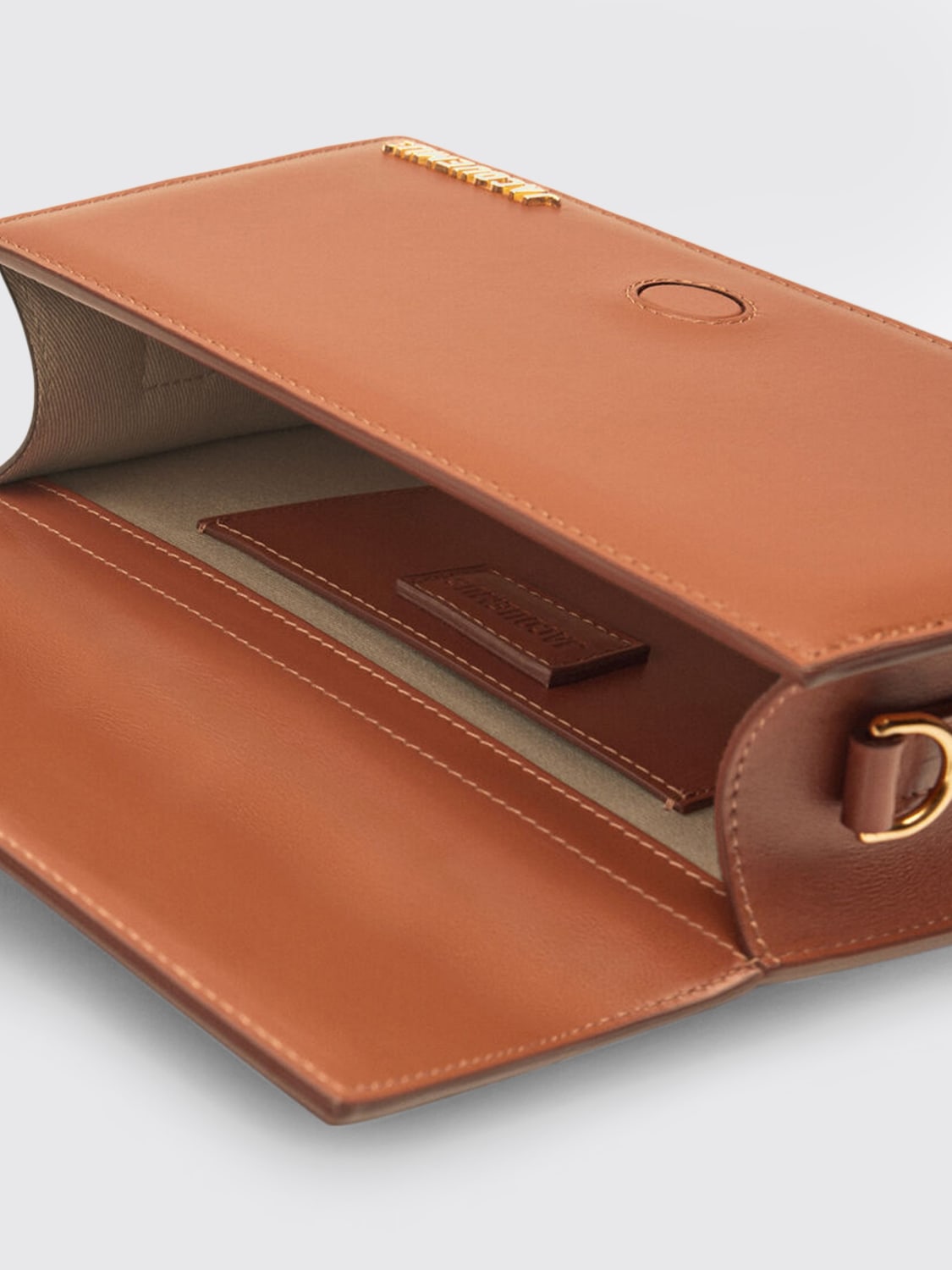 JACQUEMUS BORSA A MANO: Borsa Le Grand Bambino Jacquemus in pelle , Marrone - Img 5