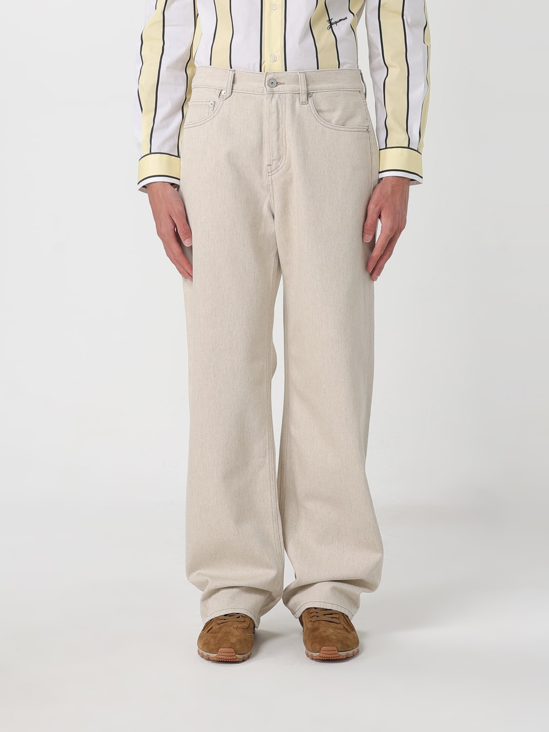 JACQUEMUS JEANS: Jeans men Jacquemus, Beige - Img 1