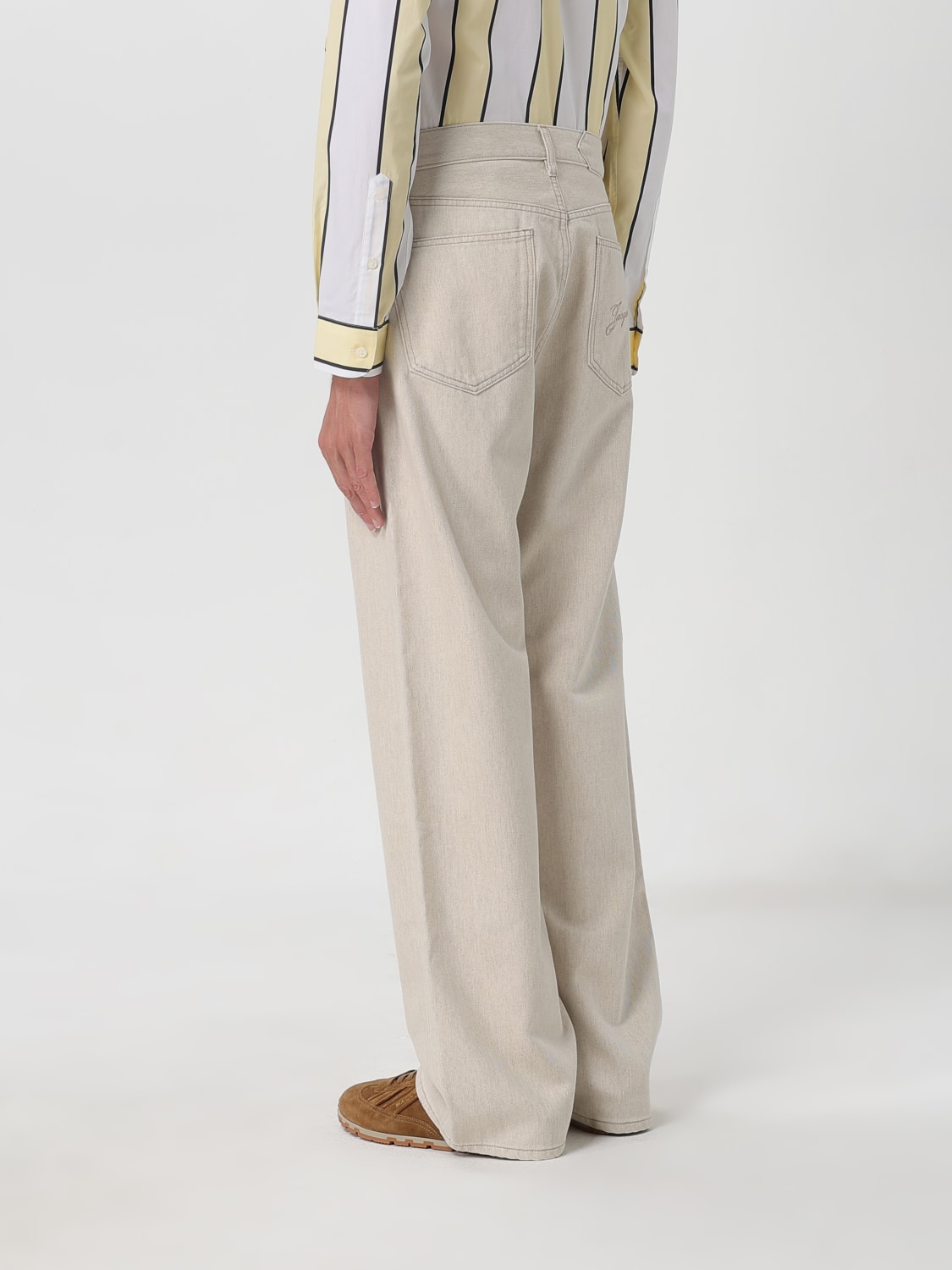 JACQUEMUS JEANS: Jeans men Jacquemus, Beige - Img 3