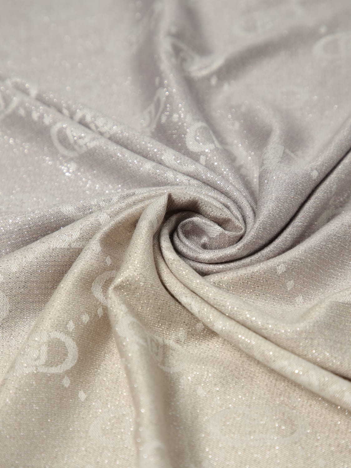 LIU JO SCIARPA: Stola Liu Jo in misto con monogram jacquard , Grigio - Img 3