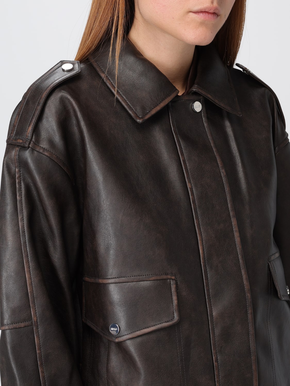 LIU JO GIACCA: Giacca donna Liu Jo, Marrone - Img 5