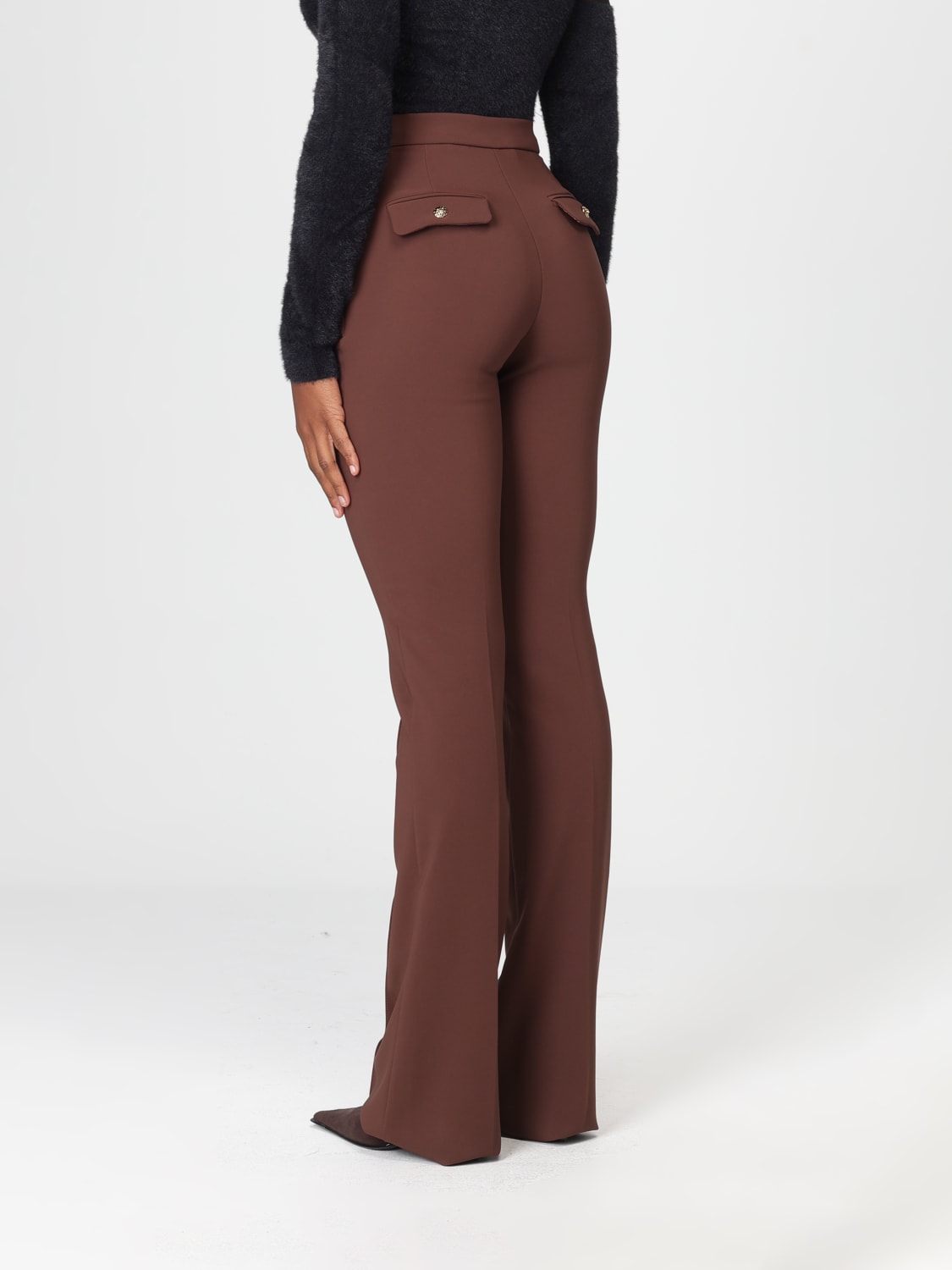 ELISABETTA FRANCHI PANTALONES: Pantalón mujer Elisabetta Franchi, Marrón - Img 2