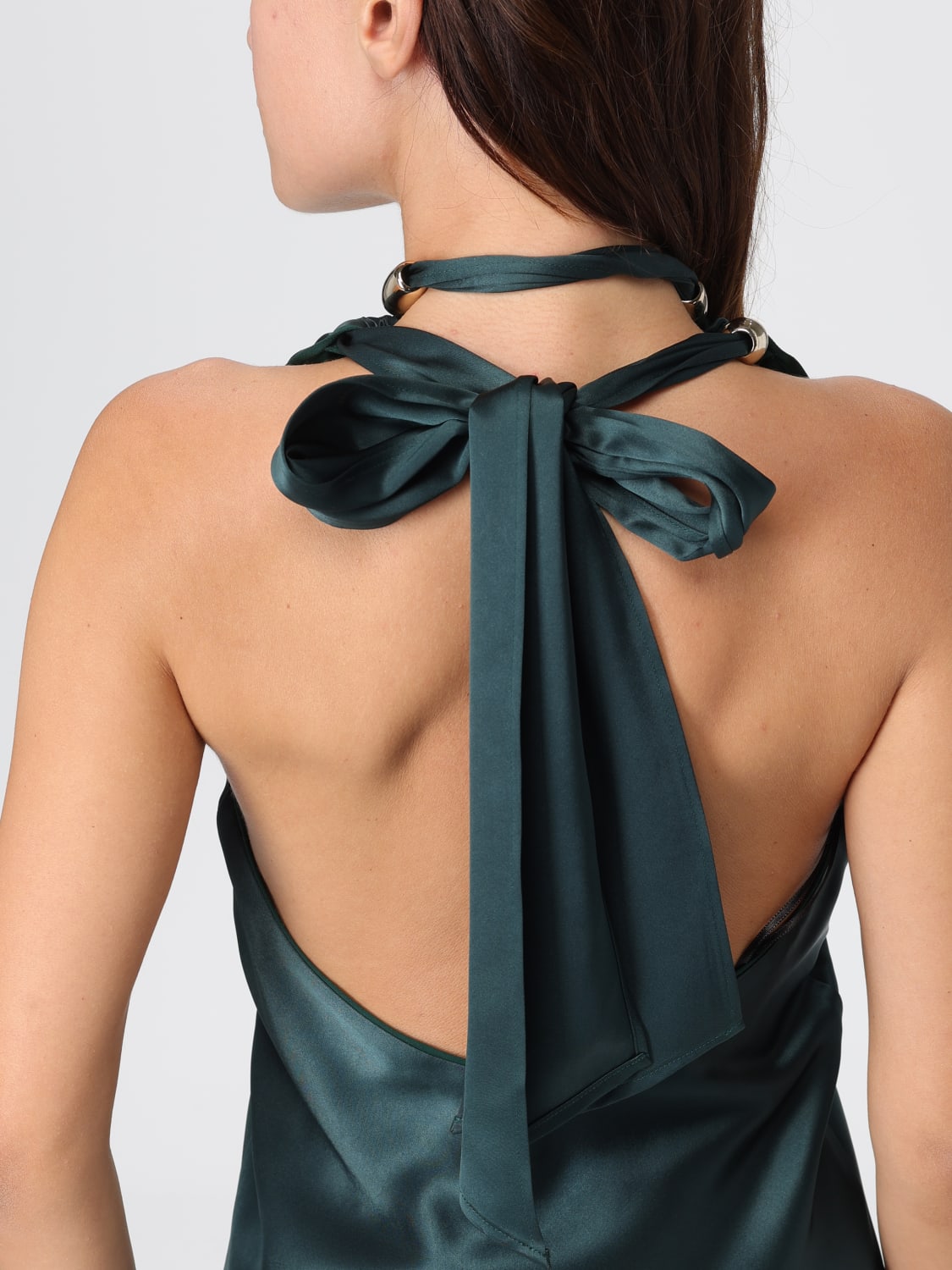 PINKO БЛУЗКА: Блузка Женское Pinko, Зеленый - Img 3