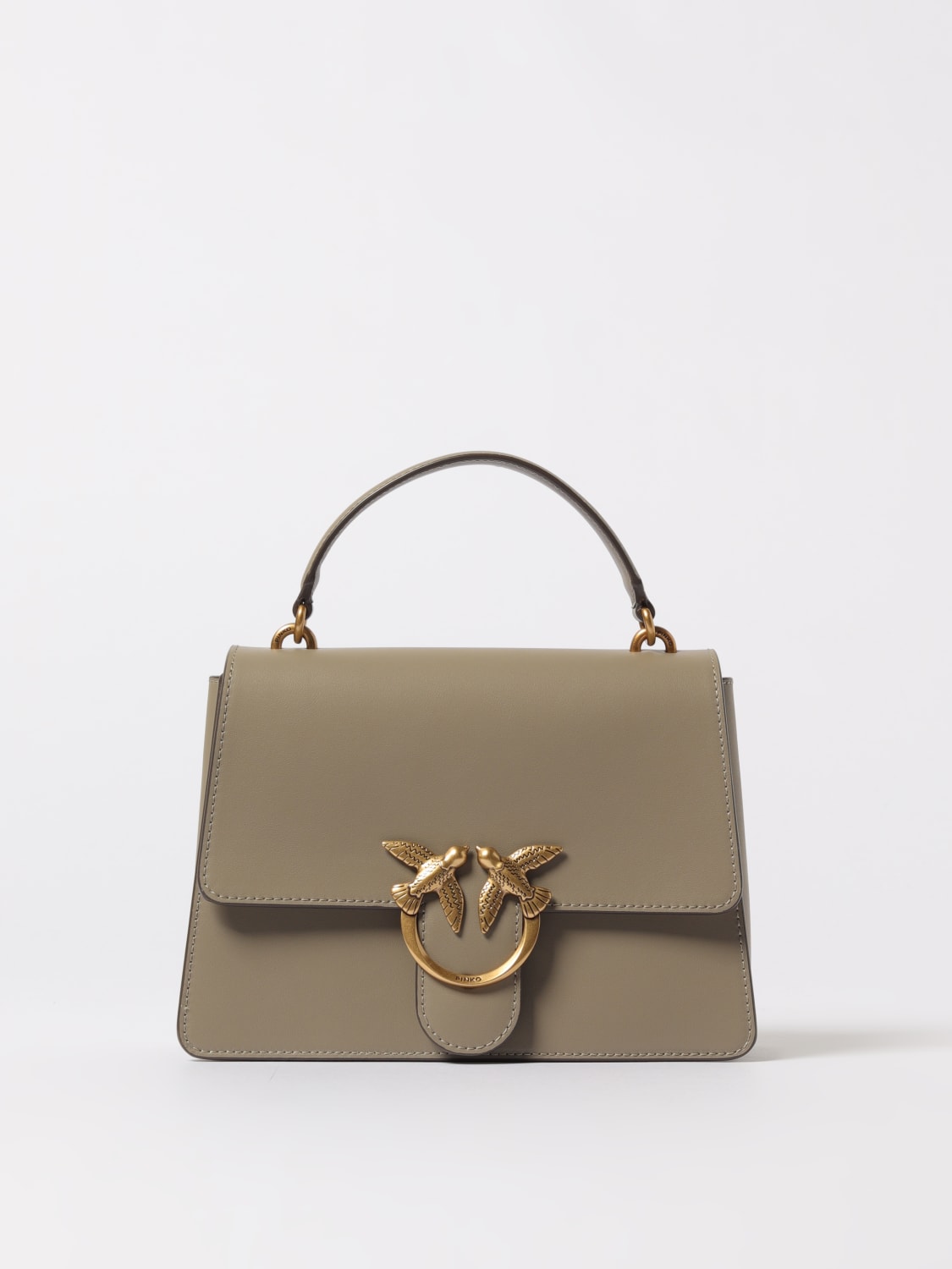 PINKO BORSA A MANO: Borsa Classic Love One Light Simply Pinko, Beige - Img 1
