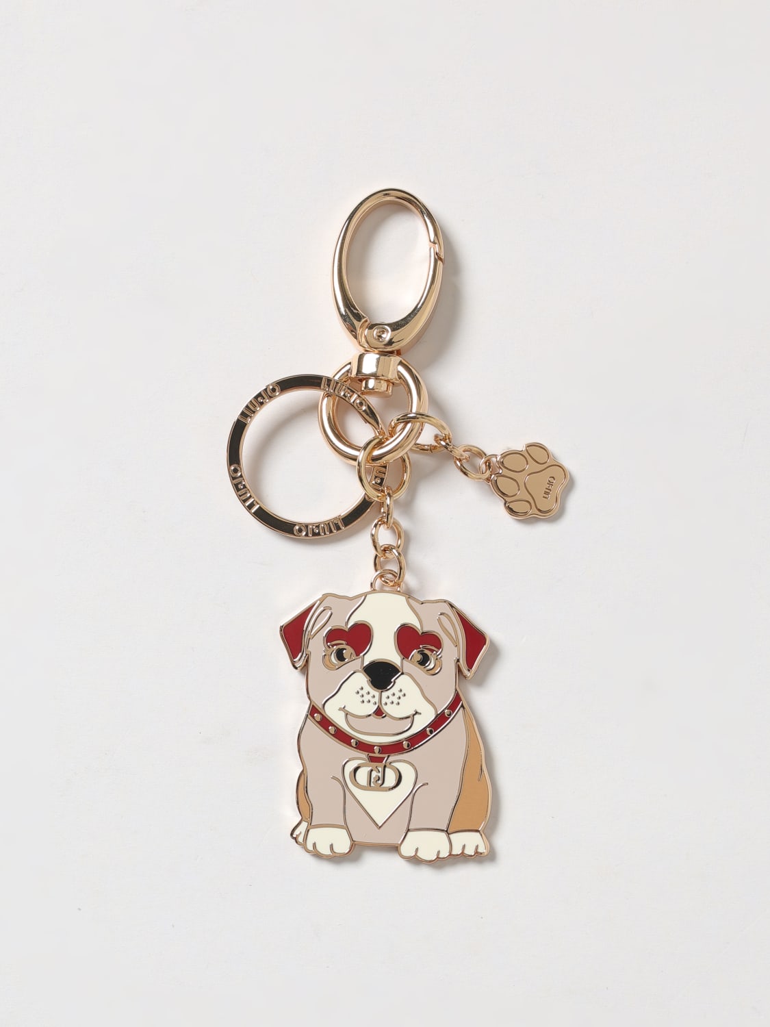 LIU JO PORTACHIAVI: Portachiavi in metallo a forma di cagnolino Liu Jo, Grigio - Img 1