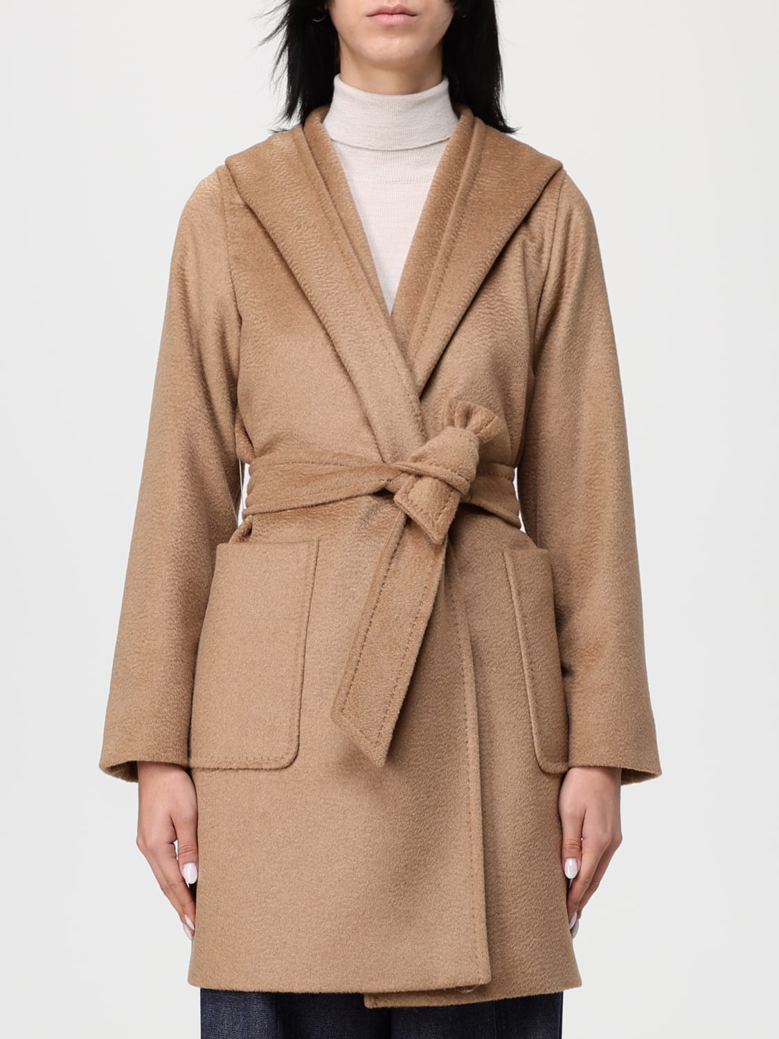 MAX MARA COAT: Coat woman Max Mara, Camel - Img 1