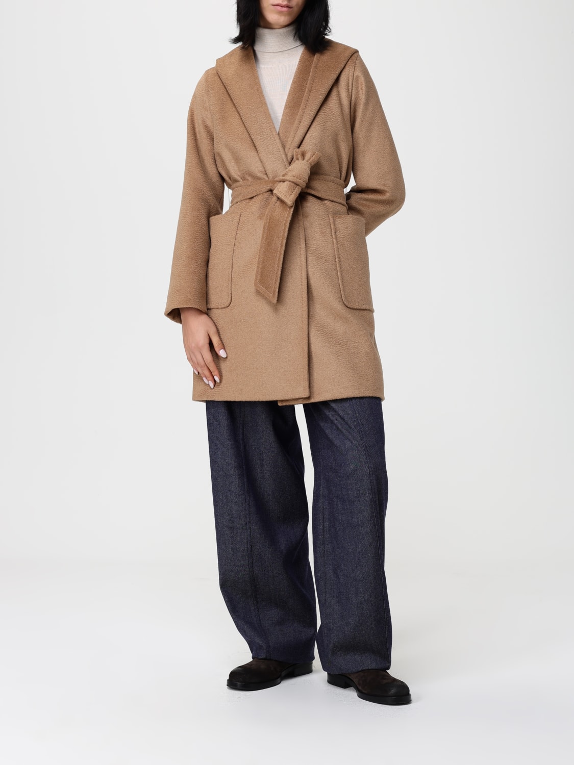 MAX MARA COAT: Coat woman Max Mara, Camel - Img 2