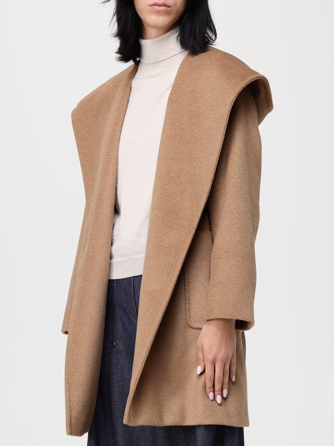 MAX MARA COAT: Coat woman Max Mara, Camel - Img 4