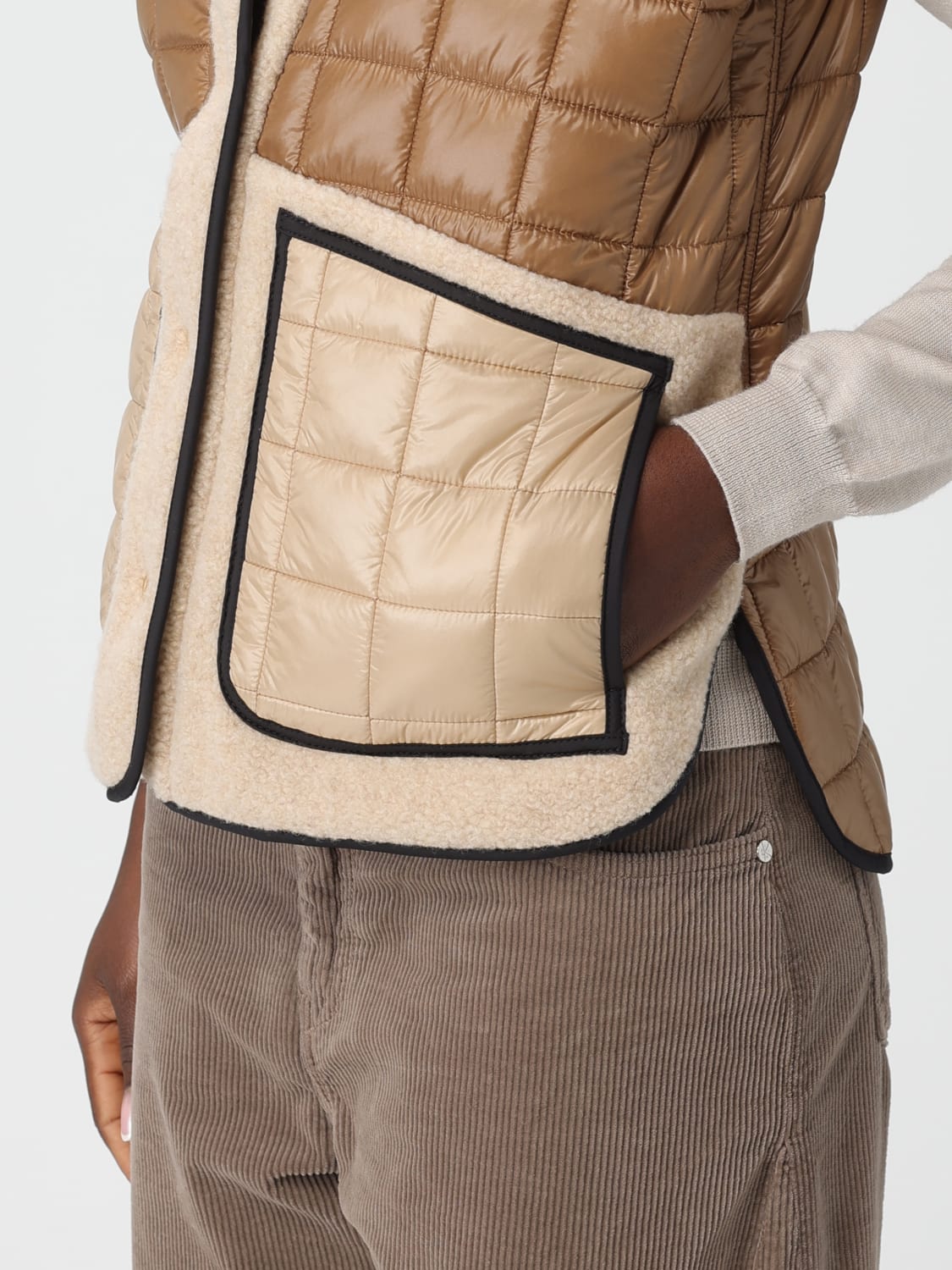 FAY GILET: Gilet femme Fay, Beige - Img 4