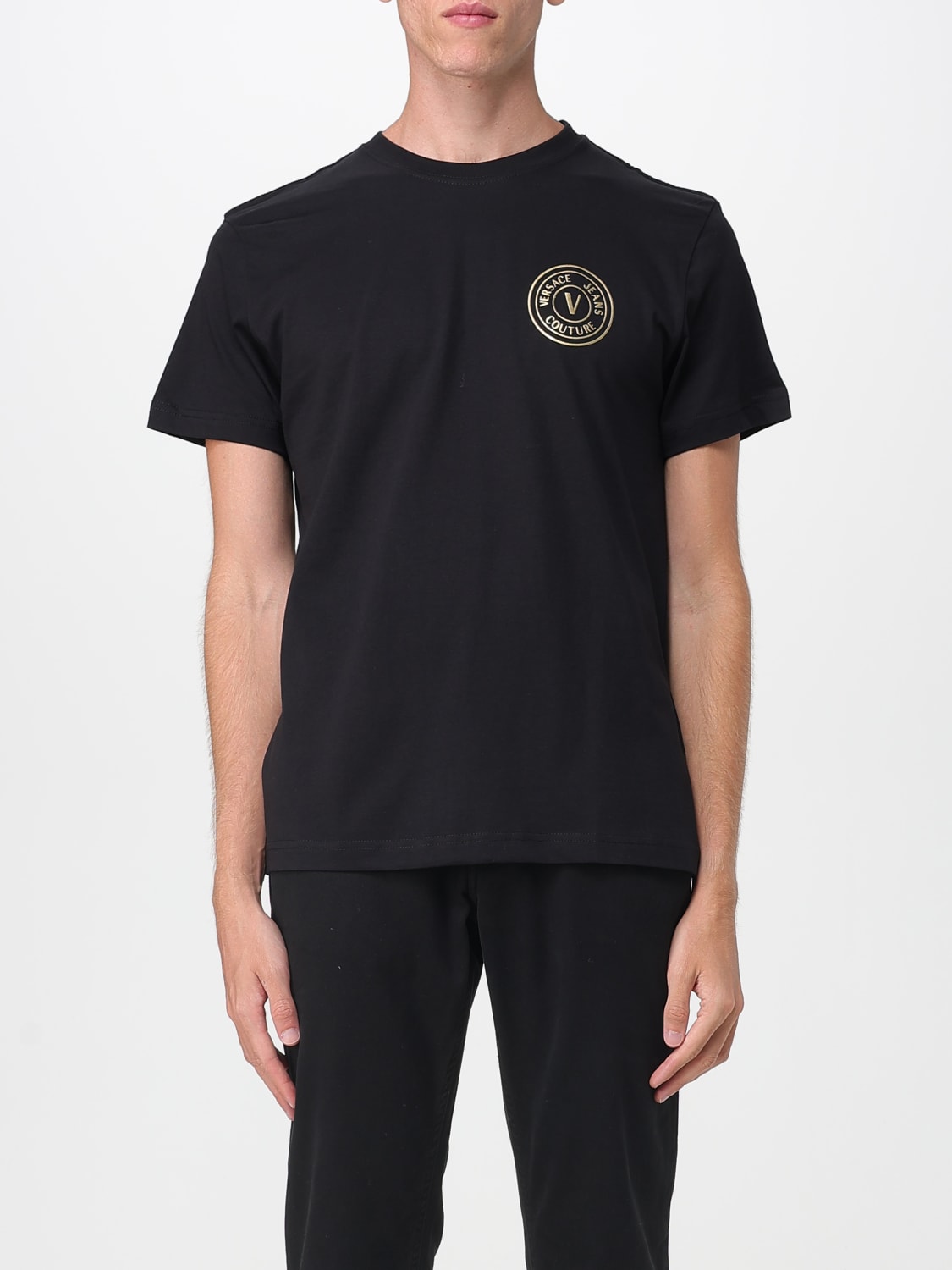 VERSACE JEANS COUTURE T-SHIRT: T-shirt men Versace Jeans Couture, Black - Img 1