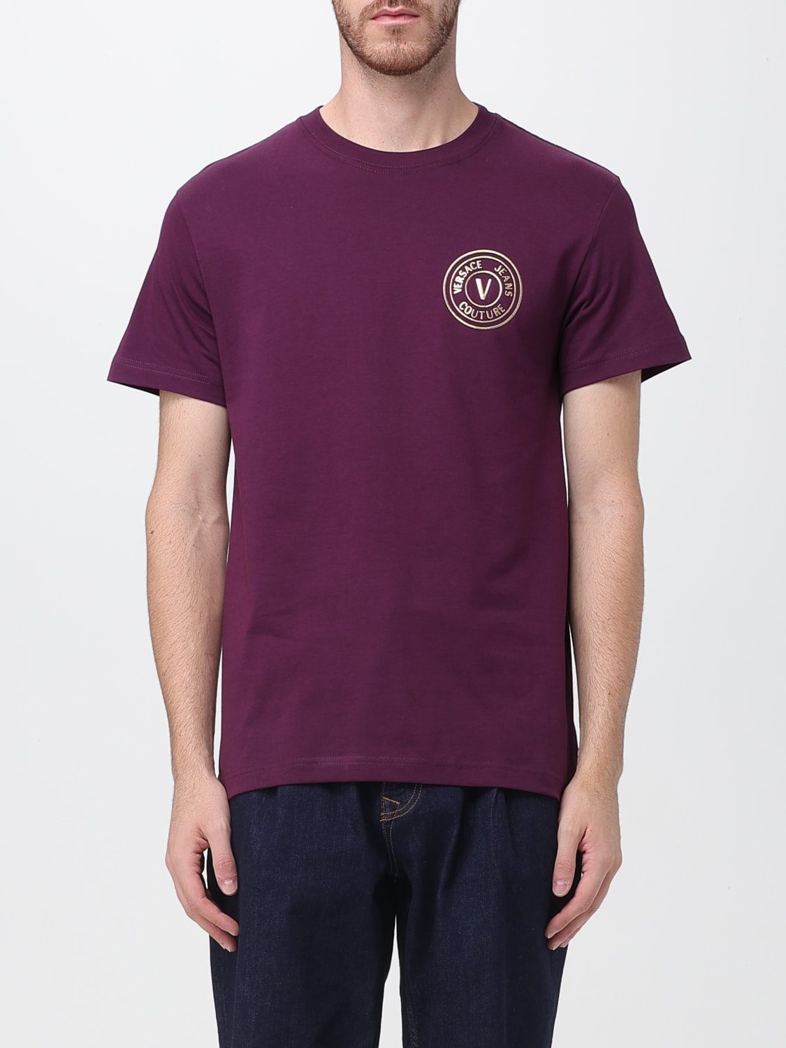 VERSACE JEANS COUTURE CAMISETA: Camiseta hombre Versace Jeans Couture, Plata - Img 1