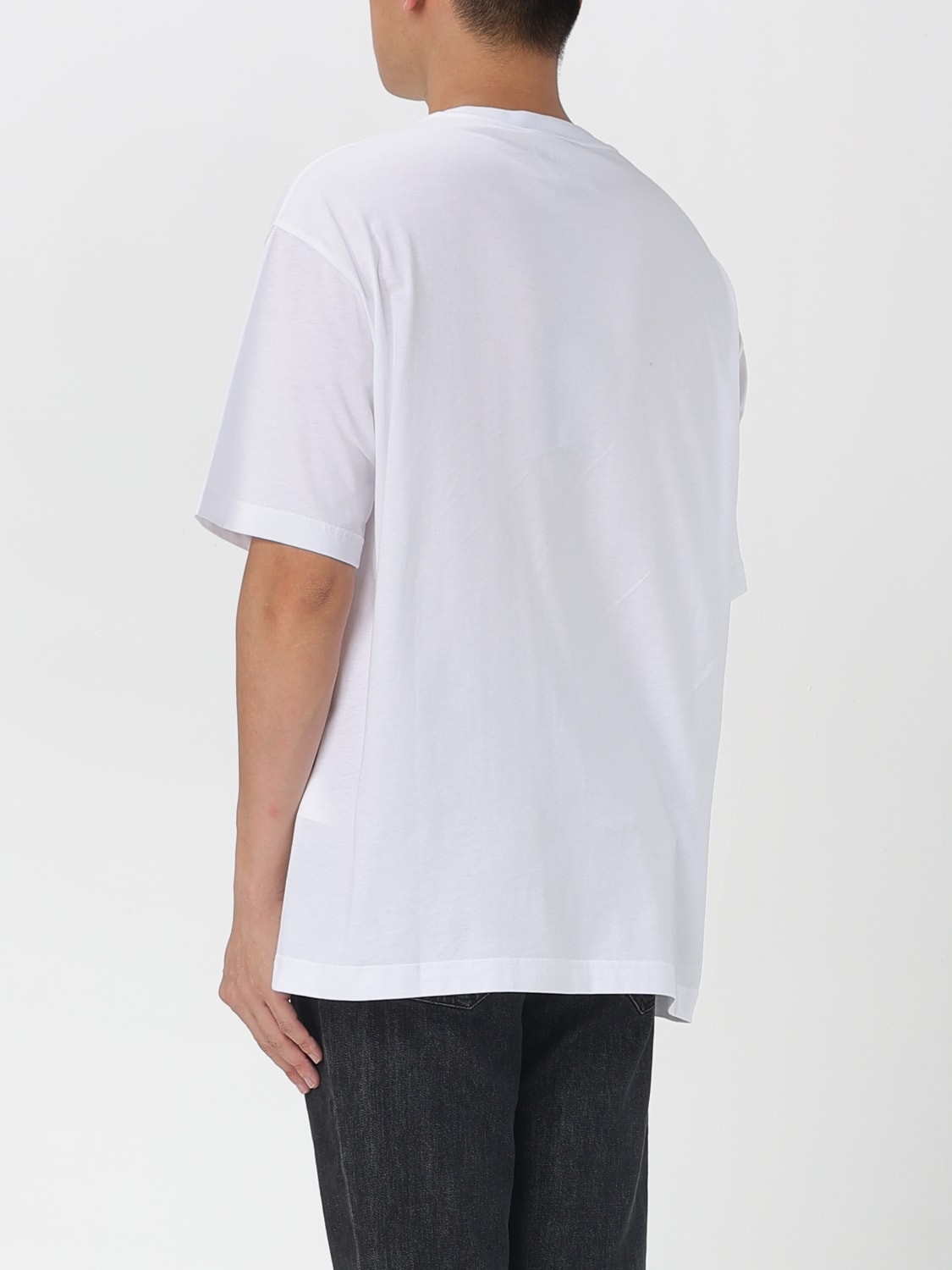 VERSACE JEANS COUTURE T-SHIRT: T-shirt in cotone con logo Versace Jeans Couture, Bianco - Img 2