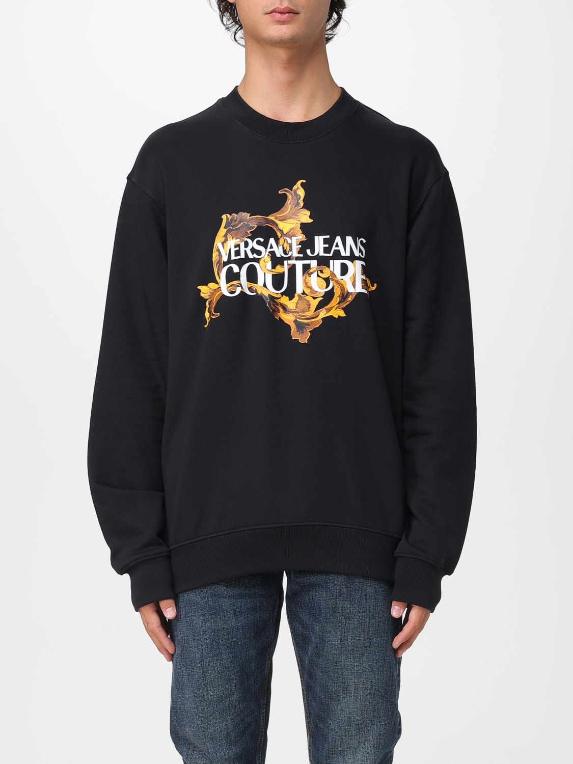 VERSACE JEANS COUTURE SWEATSHIRT: Sweatshirt men Versace Jeans Couture, Black 1 - Img 1