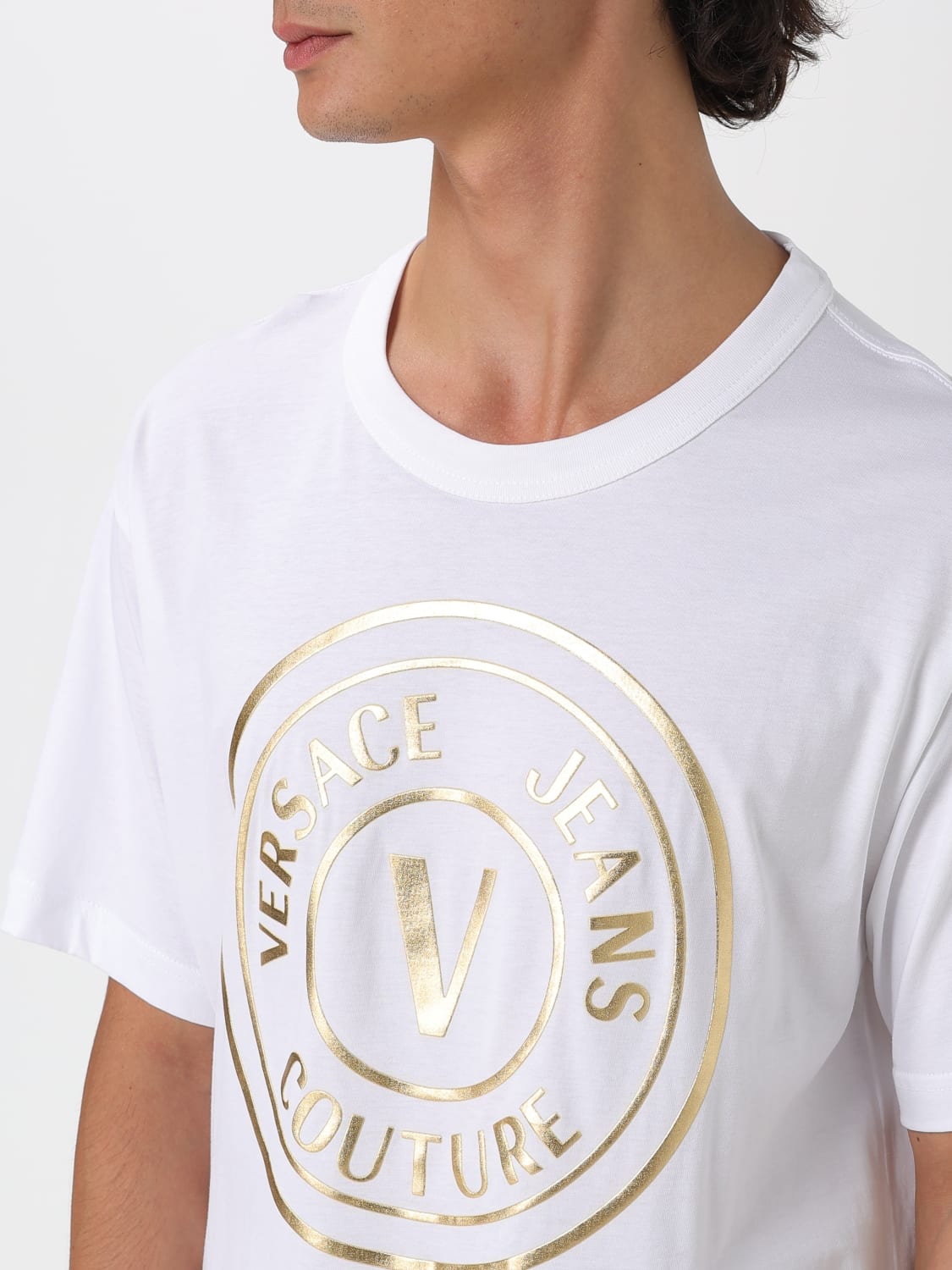 VERSACE JEANS COUTURE CAMISETA: Camiseta hombre Versace Jeans Couture, Blanco - Img 3