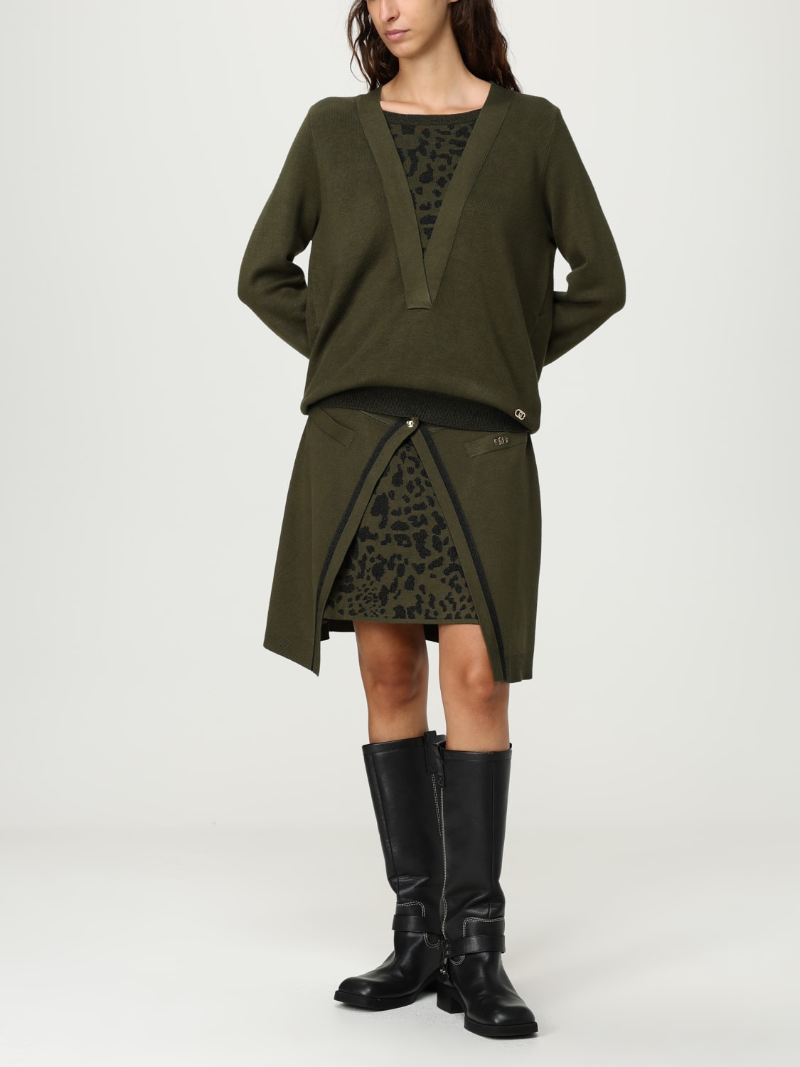 LIU JO 半身裙: 半身裙 女士 Liu Jo, 绿色 - Img 2