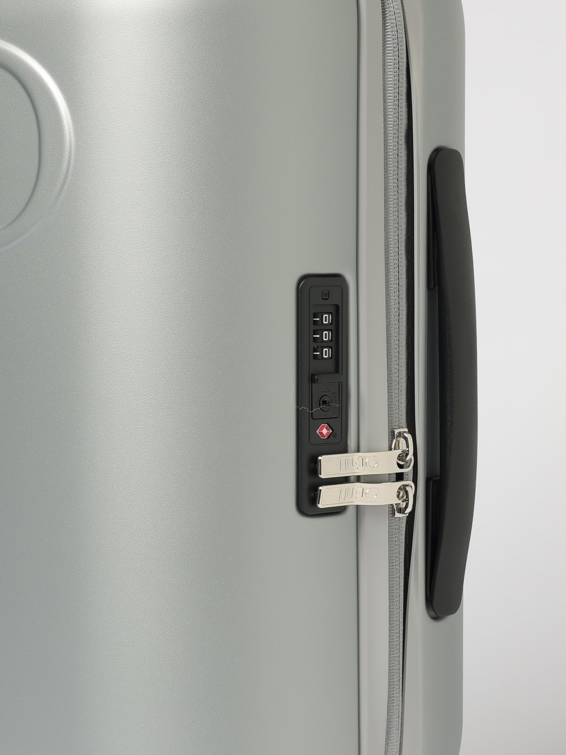 LIU JO VALIGIA: Valigia in policarbonato con maxi logo Liu Jo, Silver - Img 4