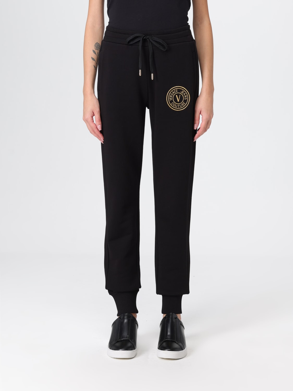 VERSACE JEANS COUTURE PANTALONI: Pantalone Versace Jeans Couture in cotone , Nero - Img 1