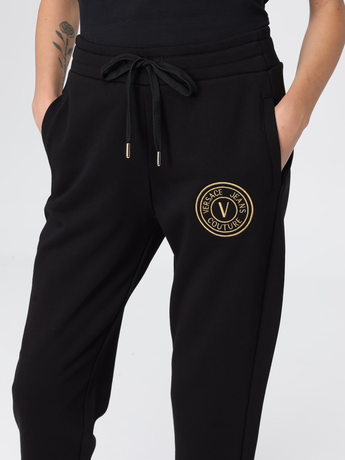 VERSACE JEANS COUTURE PANTALONI: Pantalone Versace Jeans Couture in cotone , Nero - Img 3