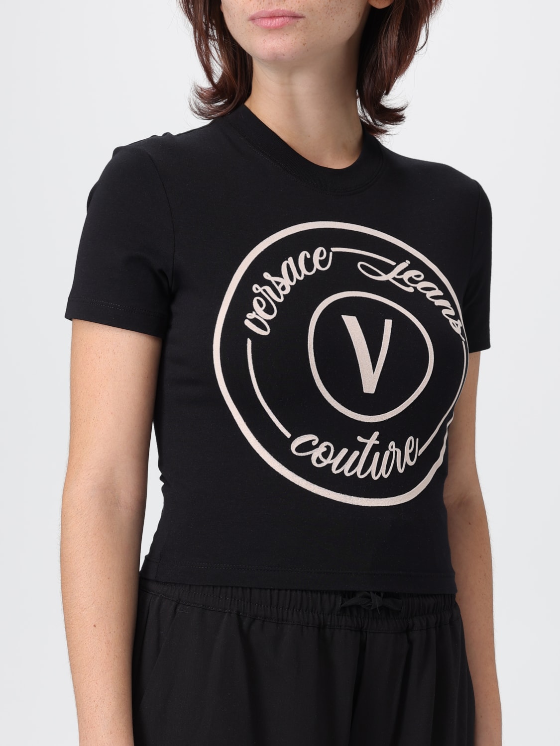 VERSACE JEANS COUTURE T-SHIRT: T-shirt woman Versace Jeans Couture, Black - Img 3