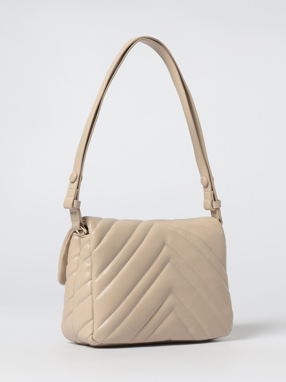 LIU JO BORSA A TRACOLLA: Borsa Liu Jo in pelle sintetica chevron , Bianco - Img 2