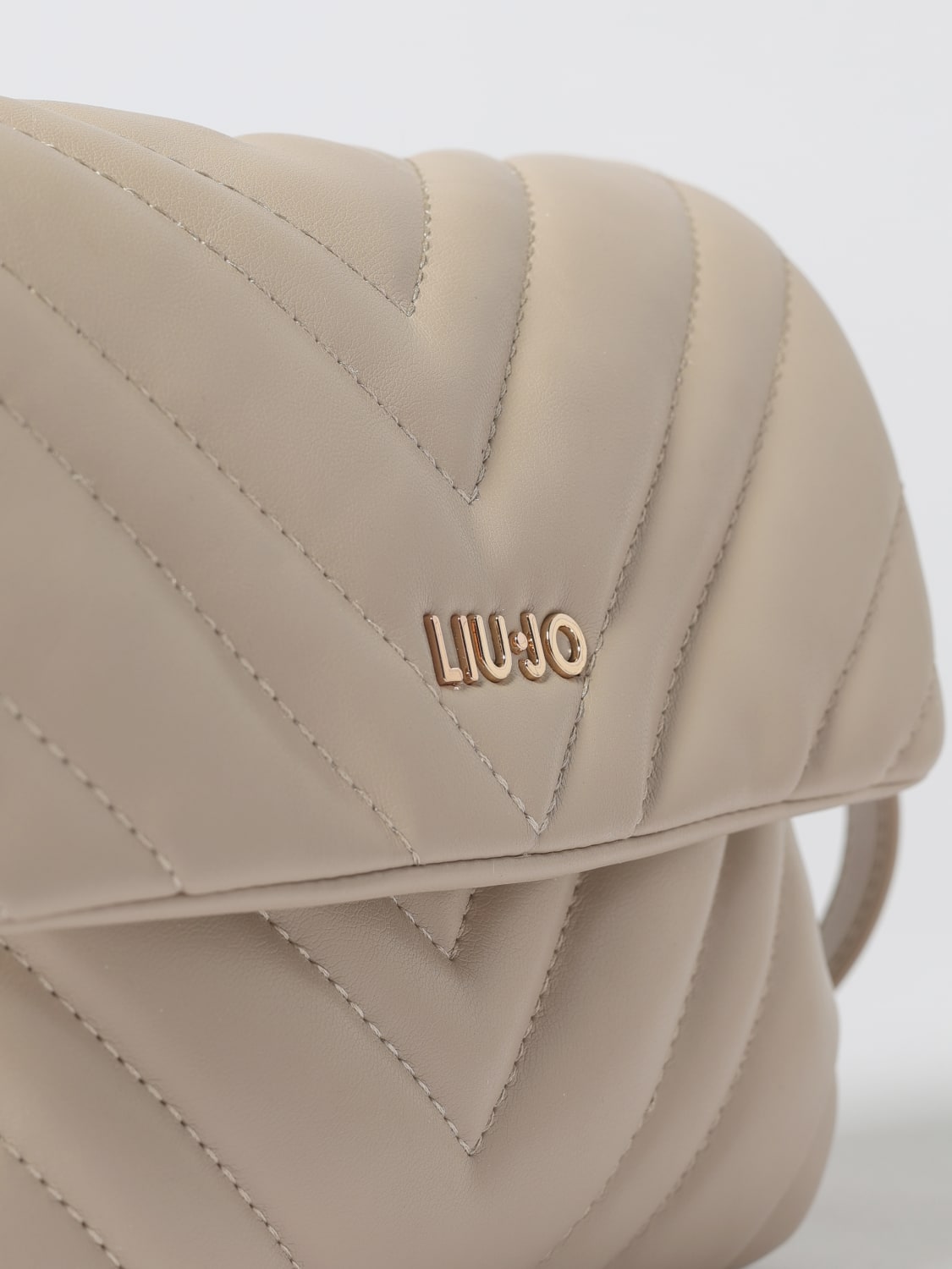 LIU JO BORSA A TRACOLLA: Borsa Liu Jo in pelle sintetica chevron , Bianco - Img 4