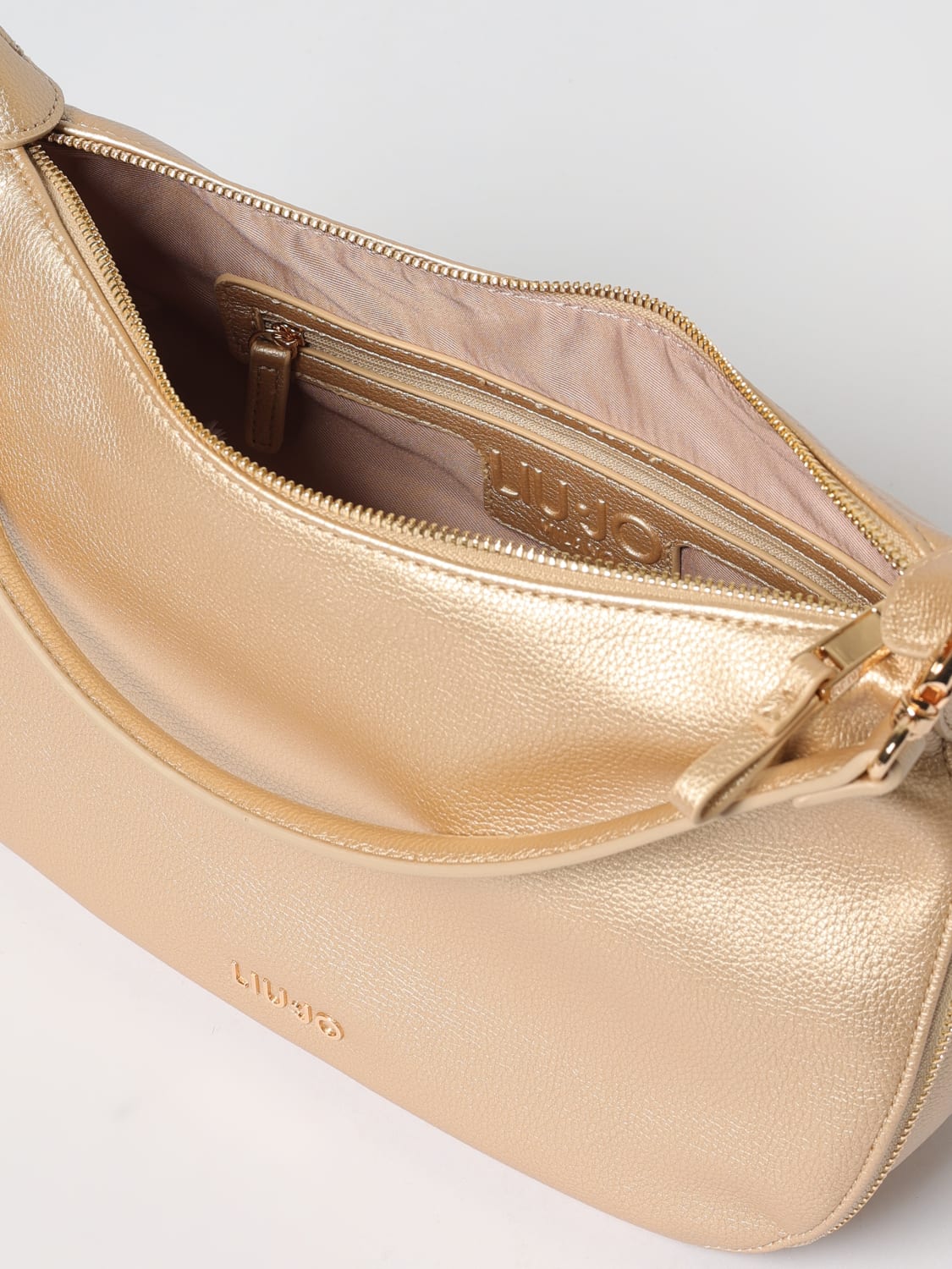 LIU JO BORSA A SPALLA: Borsa Liu Jo in pelle sintetica a grana , Oro - Img 3
