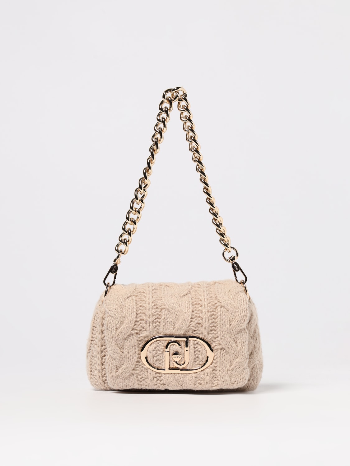 LIU JO BORSA A SPALLA: Borsa Liu Jo in maglia intrecciata , Bianco - Img 1