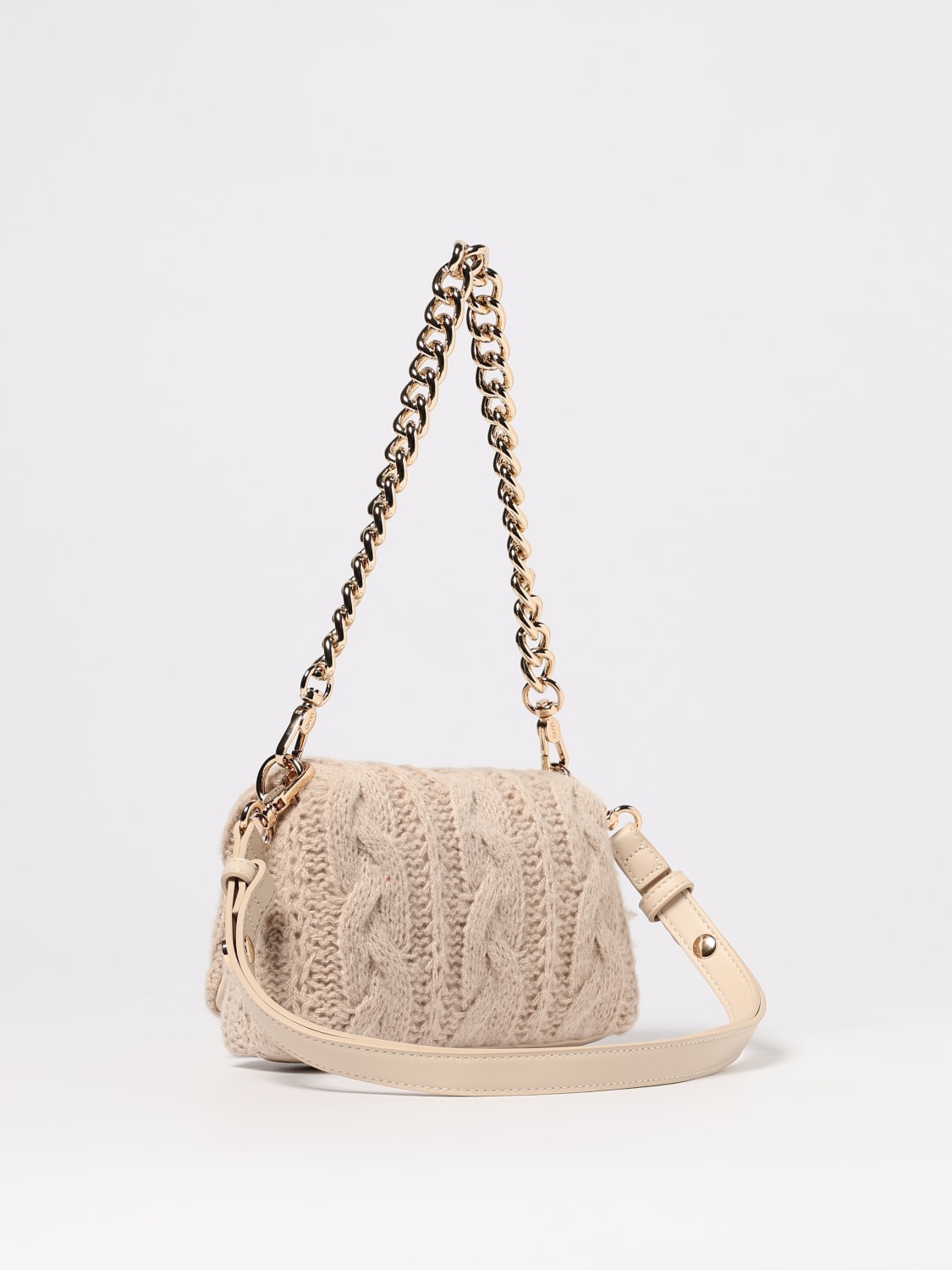 LIU JO BORSA A SPALLA: Borsa Liu Jo in maglia intrecciata , Bianco - Img 2