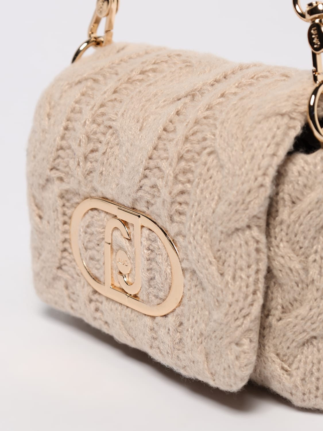 LIU JO BORSA A SPALLA: Borsa Liu Jo in maglia intrecciata , Bianco - Img 3