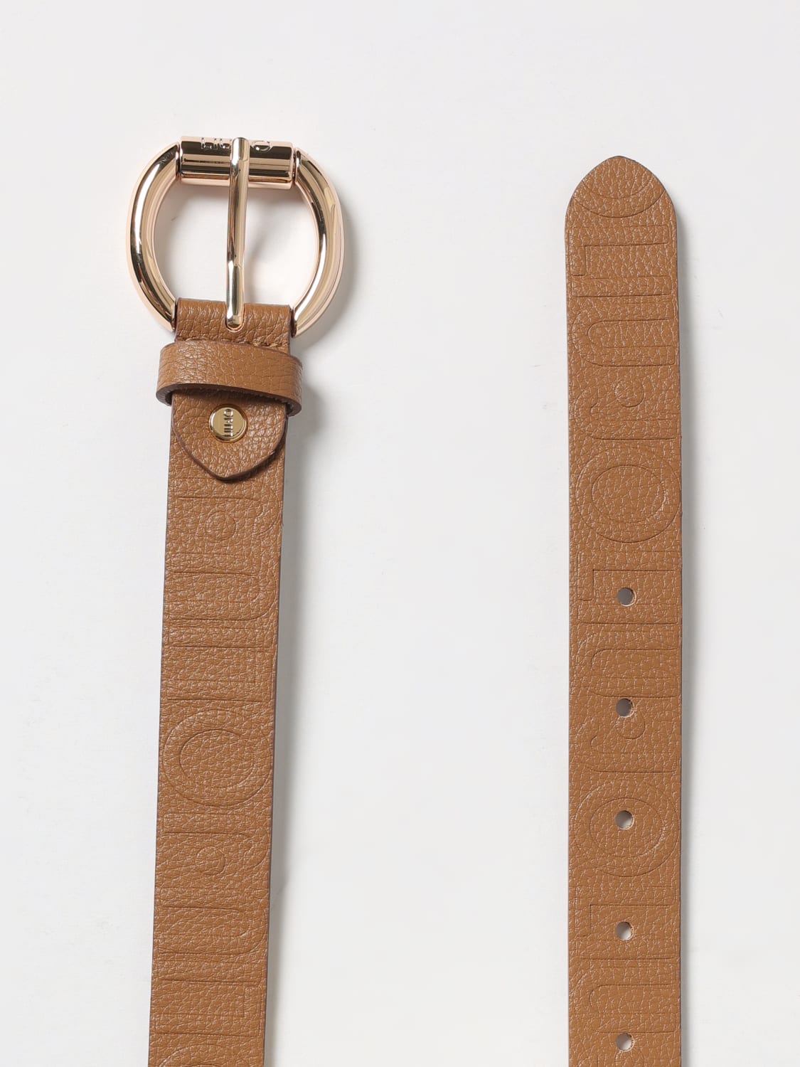 LIU JO CINTURA: Cintura Liu Jo in pelle sintetica a grana , Marrone - Img 2